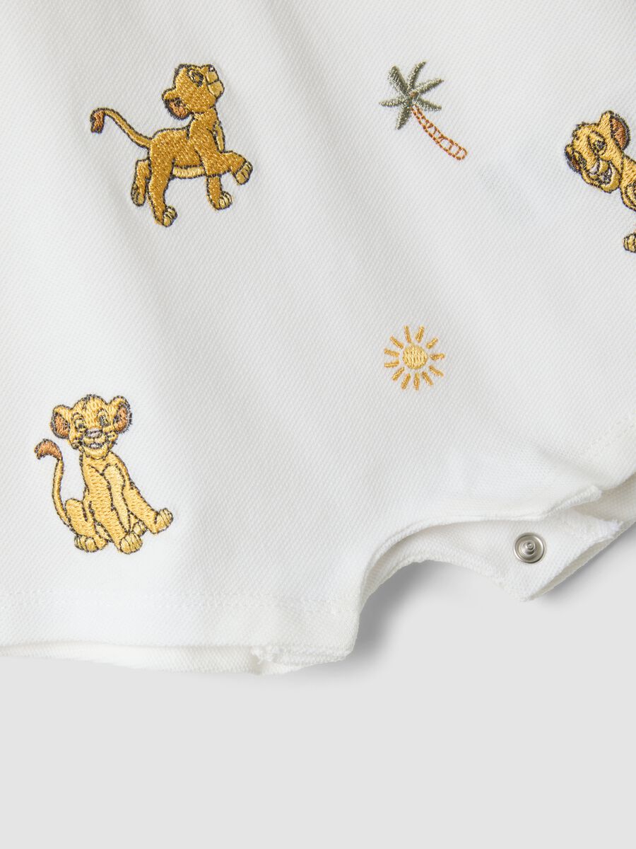 White pure organic cotton romper with collar for babies_2