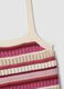 Fitted pure cotton multicolour striped vest with thin straps_5