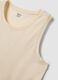 Beige crew neck vest in pure cotton, regular fit_5