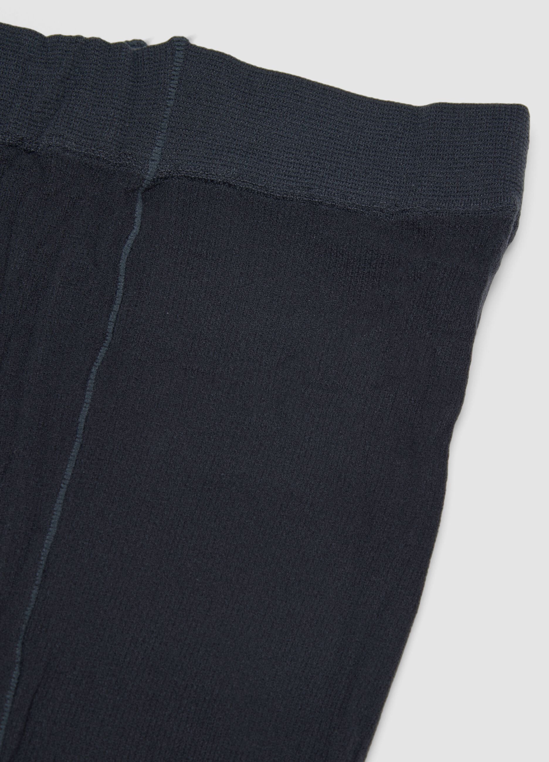 Collant blu in tessuto elasticizzato con fili luminosi