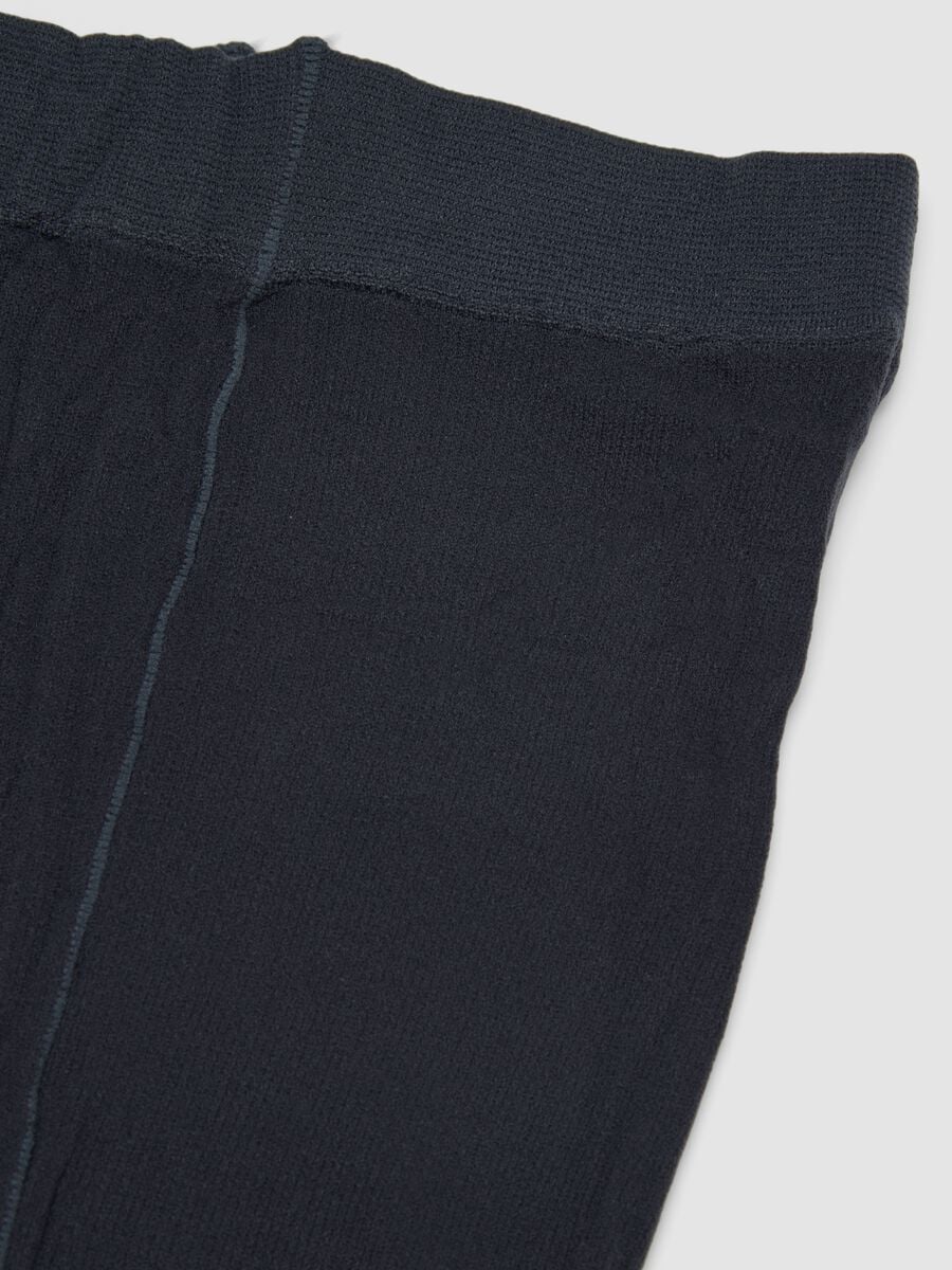 Collant blu in tessuto elasticizzato con fili luminosi_2