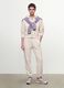 White fitted cotton-blend full-zip hoodie_3