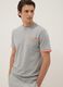 Grey stretch cotton T-shirt with chest pocket_0