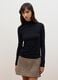 Black modal and stretch cashmere regular-fit T-shirt_1