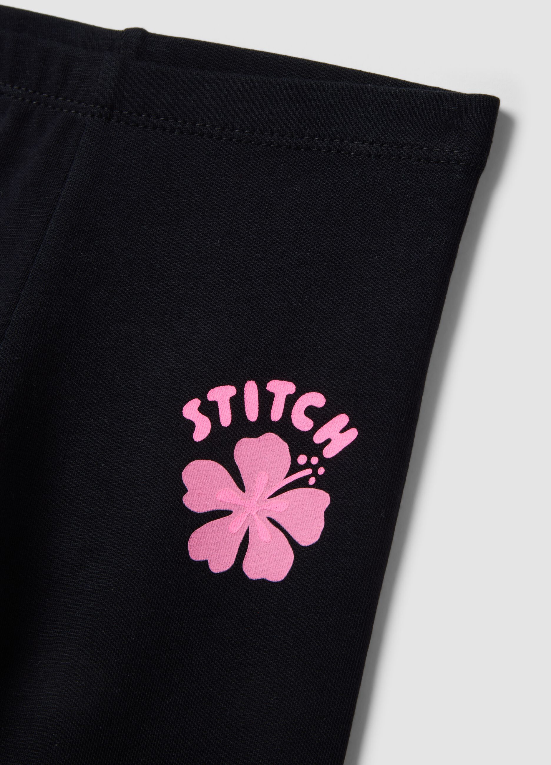 Girl's multicoloured pure cotton set regular fit with Stitch