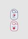 Unisex multicolour pure cotton bibs &ndash; 2-pack_0