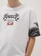 T-shirt in puro cotone bianca da bambino oversize fit con stampe_2