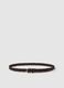 Regular fit braided brown genuine leather belt_0