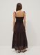 Long brown pure cotton kaftan with thin straps_3