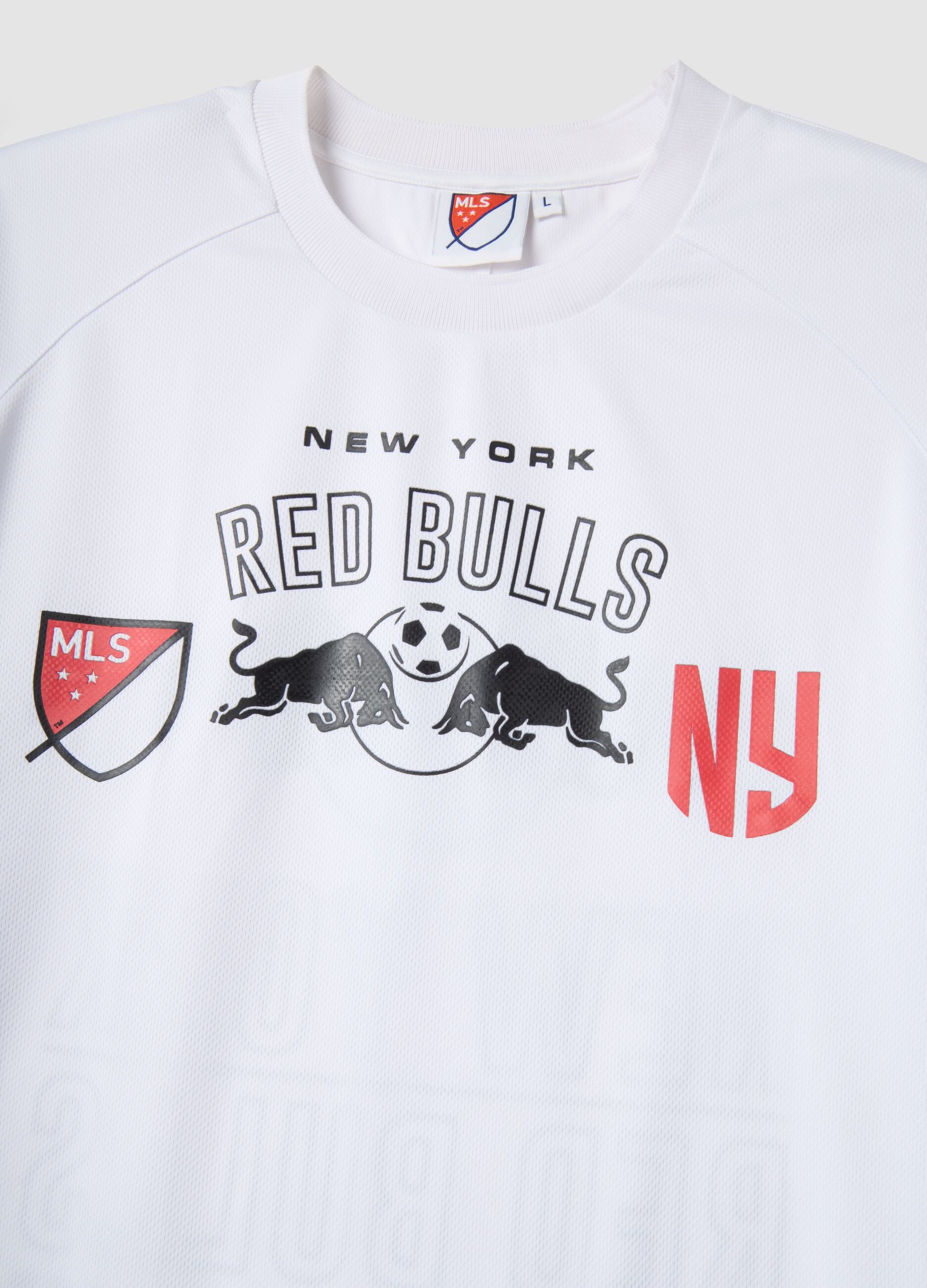 White Regular Fit Short-Sleeve New York Red Bulls T-Shirt