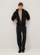 Black oversized cotton blend hoodie_2