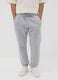 Grey cotton-blend joggers with logo_1