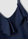Blue pure cotton top with ruffle_5