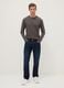 Grey long-sleeve pure cotton regular fit T-shirt_0