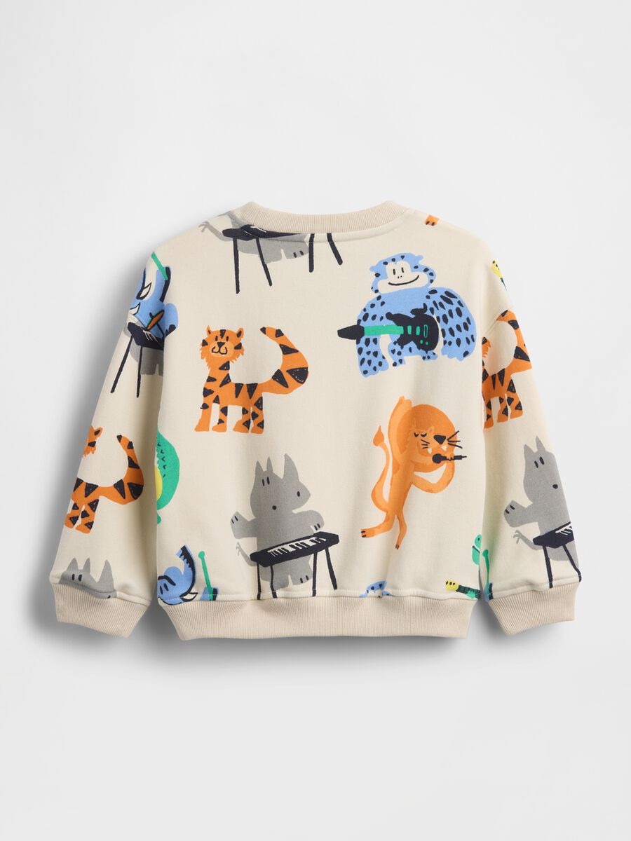 Cotton-blend sweatshirt with print_1