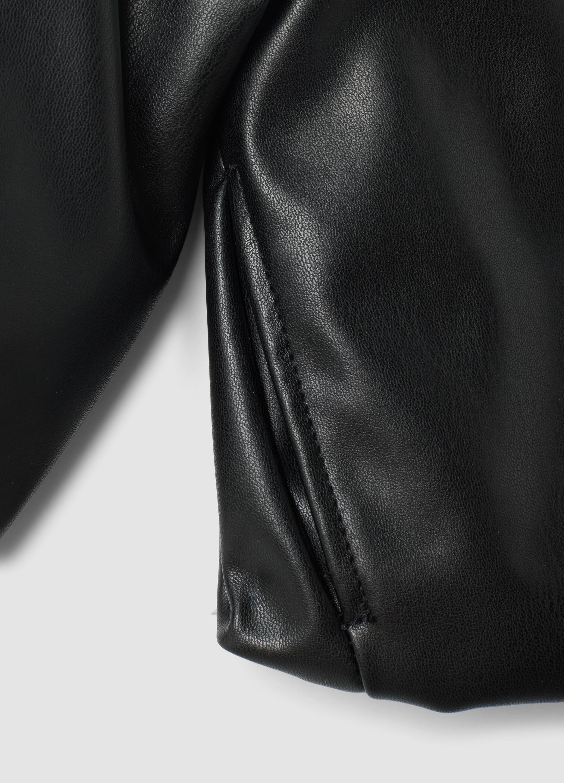 Black padded zip-up jacket for girls