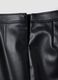 Black lined midi skirt with front slit_5