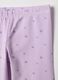 Girls' skinny fit purple stretchy cotton leggings with stars_2