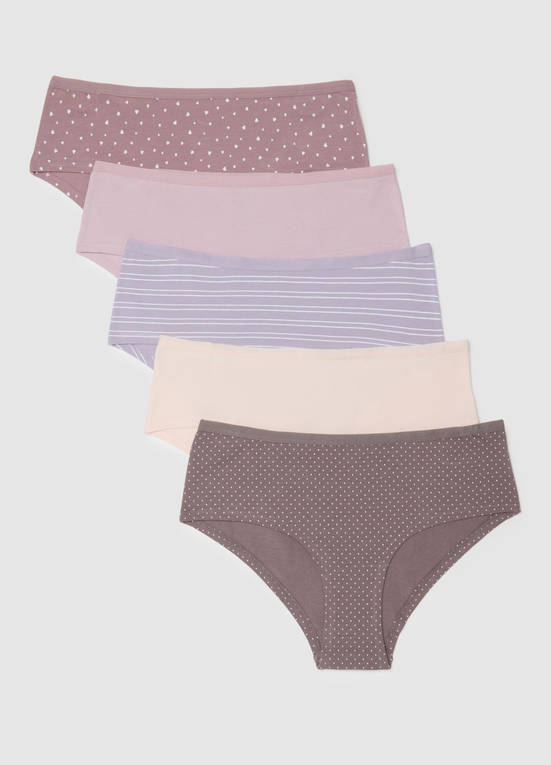 Multipack elasticated cotton multicolour regular fit briefs