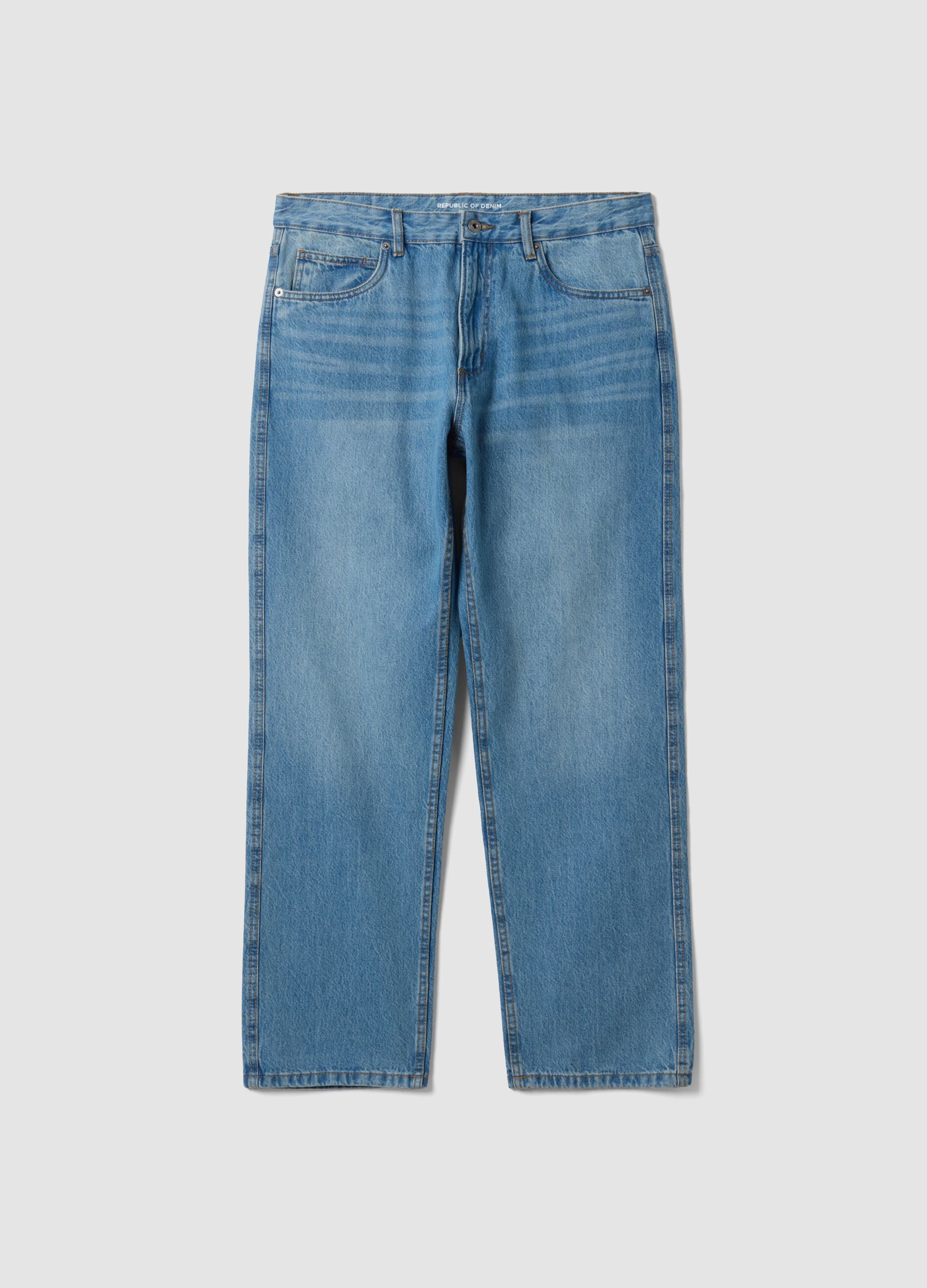Pure cotton denim jeans, relaxed fit