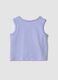 Purple organic cotton vest top with knot detail_1