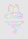 Multicolour Stretch Fabric Bikini_0