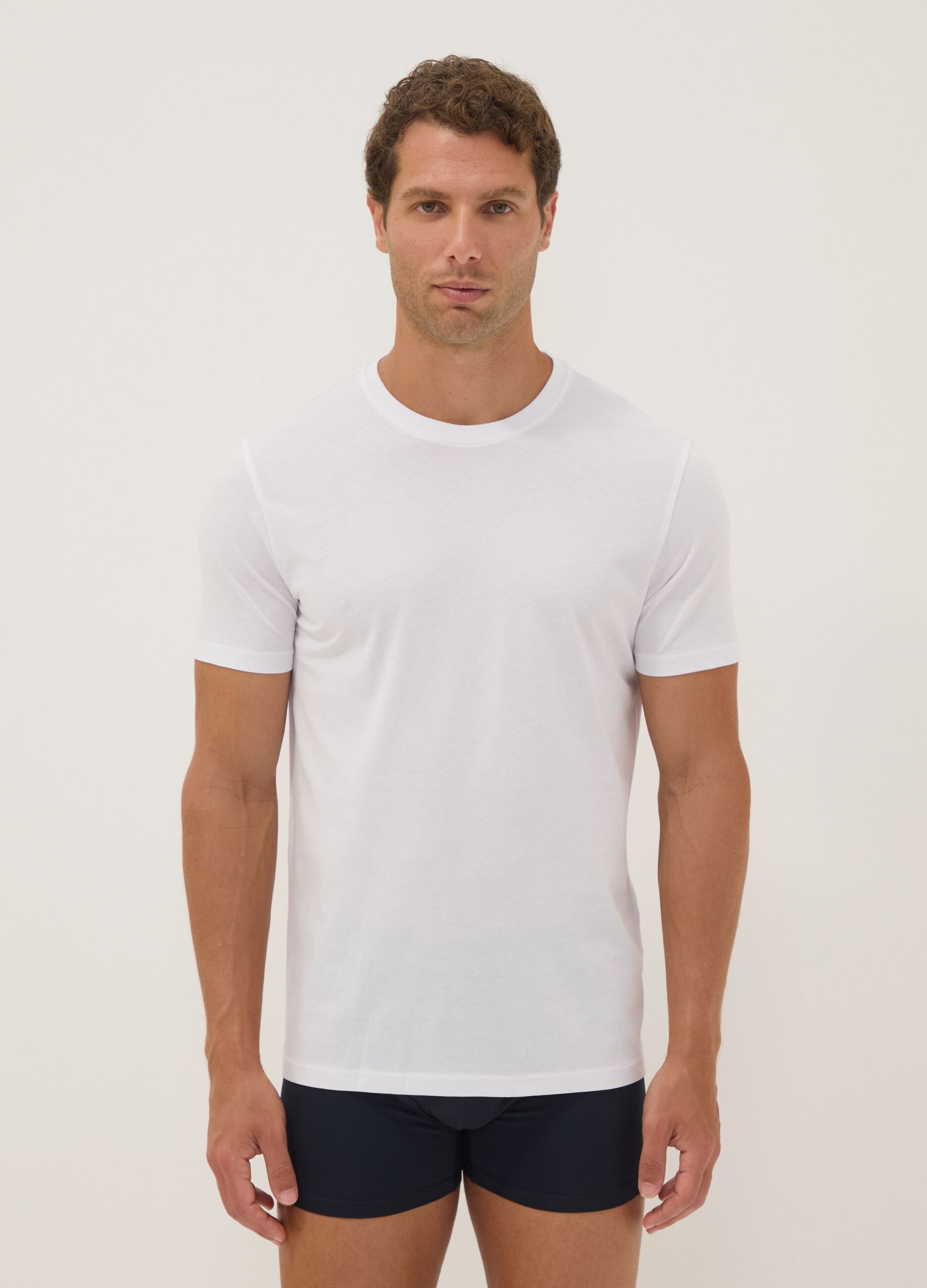 3-pack of white organic cotton short-sleeve T-shirts