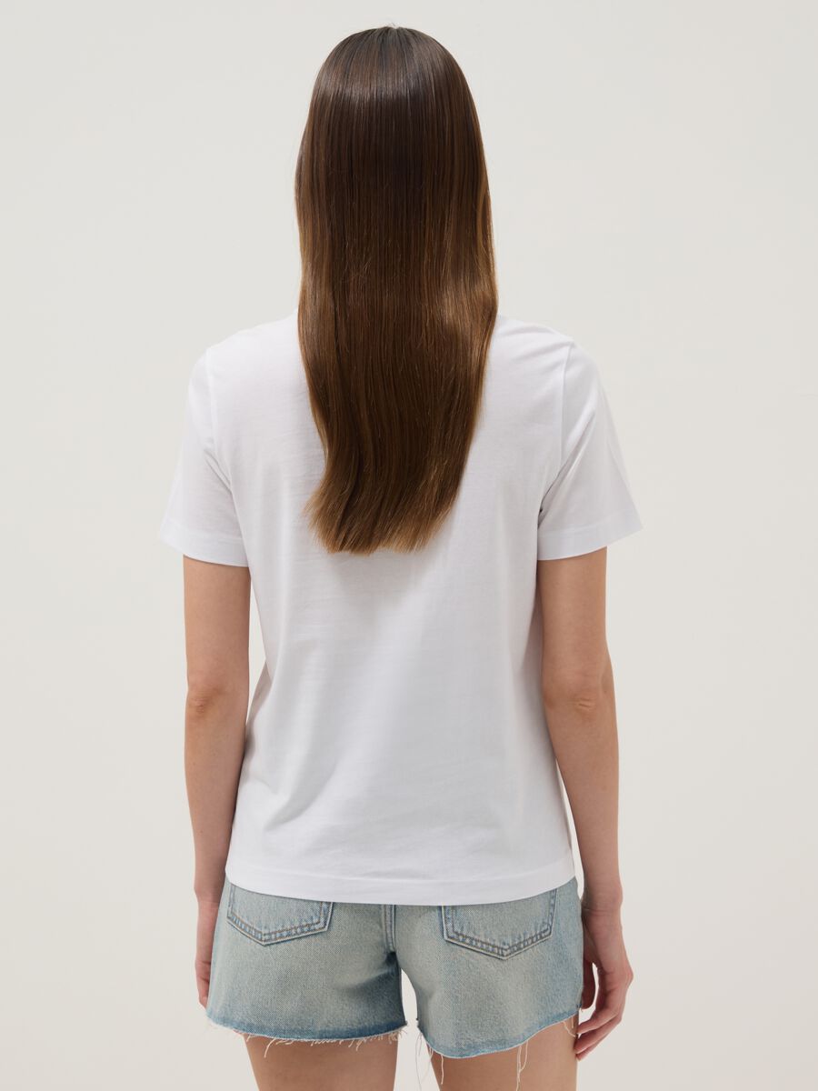 White pure cotton T-shirt with embroidery_3