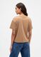 Brown short sleeve cotton T-shirt_1