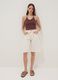 Short brown pure cotton tank top_1