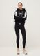 Black stretch cotton leggings regular fit with Everlast logo_0