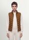 Yellow ultralight quilted gilet with zip and high neck_1