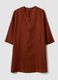 Brown pure linen kaftan_4