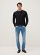 Light Blue Stretch Denim Skinny Fit Jeans_0
