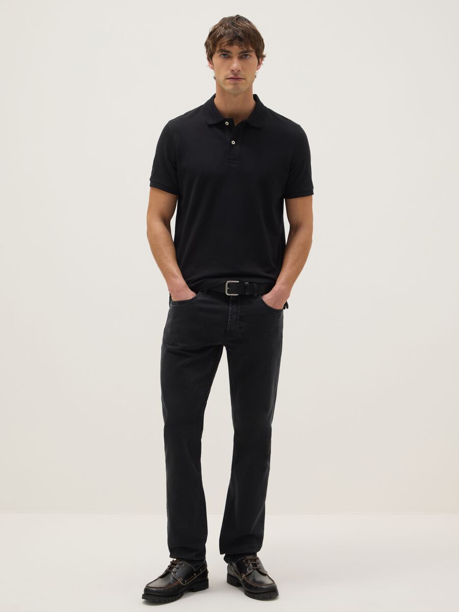 Black Denim Slim Fit Jeans_0