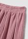 Pink wide-leg ribbed trousers with elasticated waistband_1