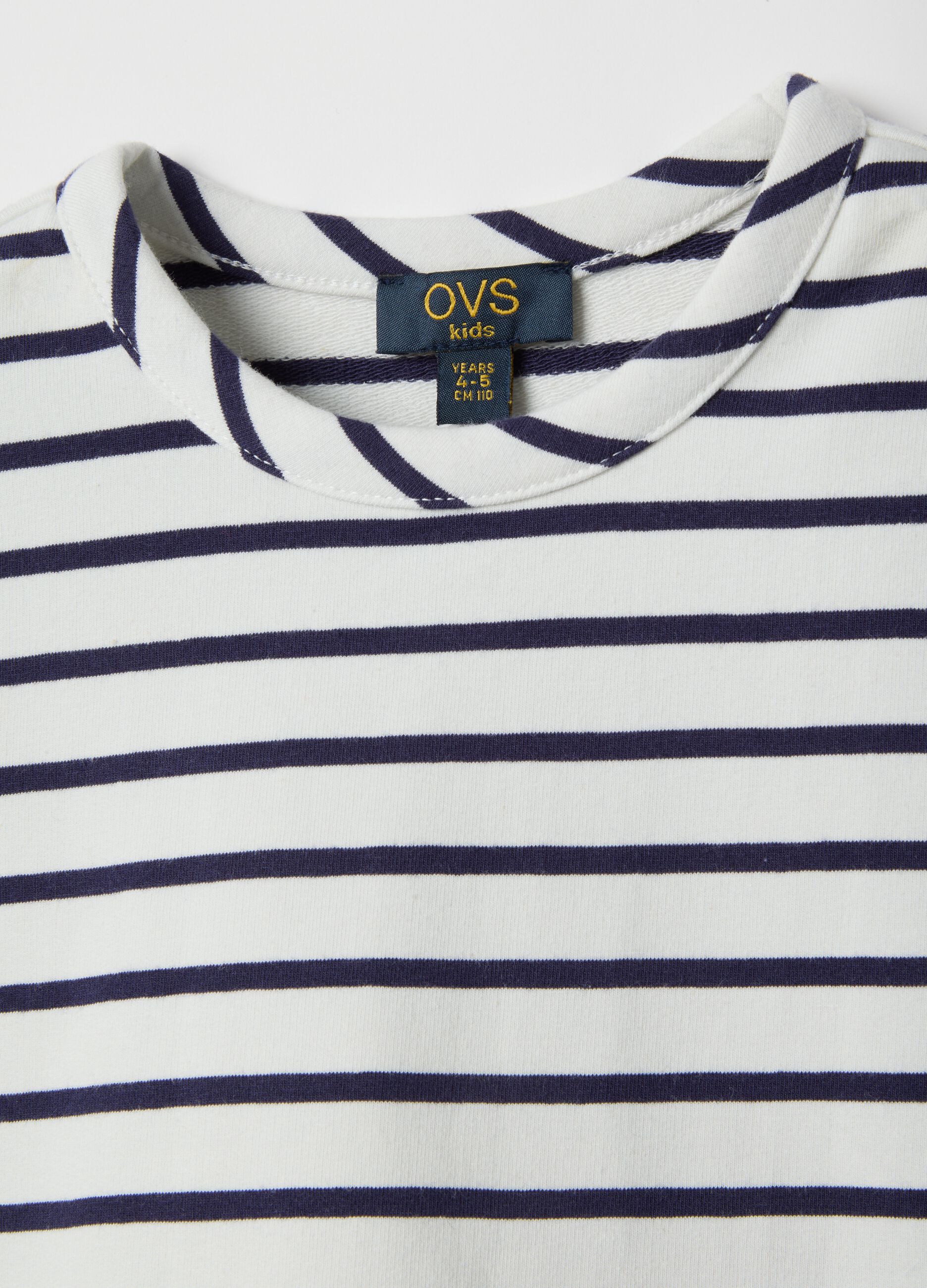 Girls' multicolour striped cotton blend top with fitted silhouette