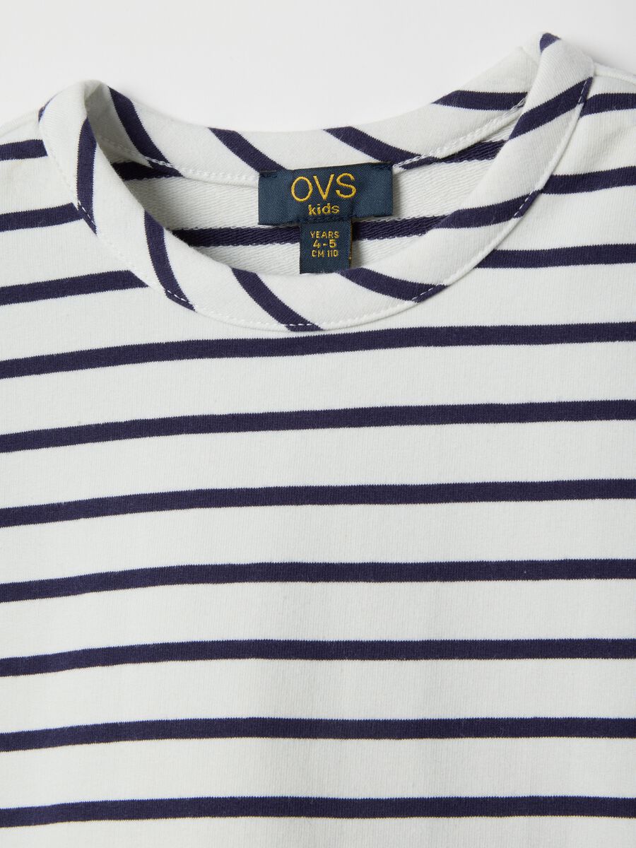 Girls' multicolour striped cotton blend top with fitted silhouette_3