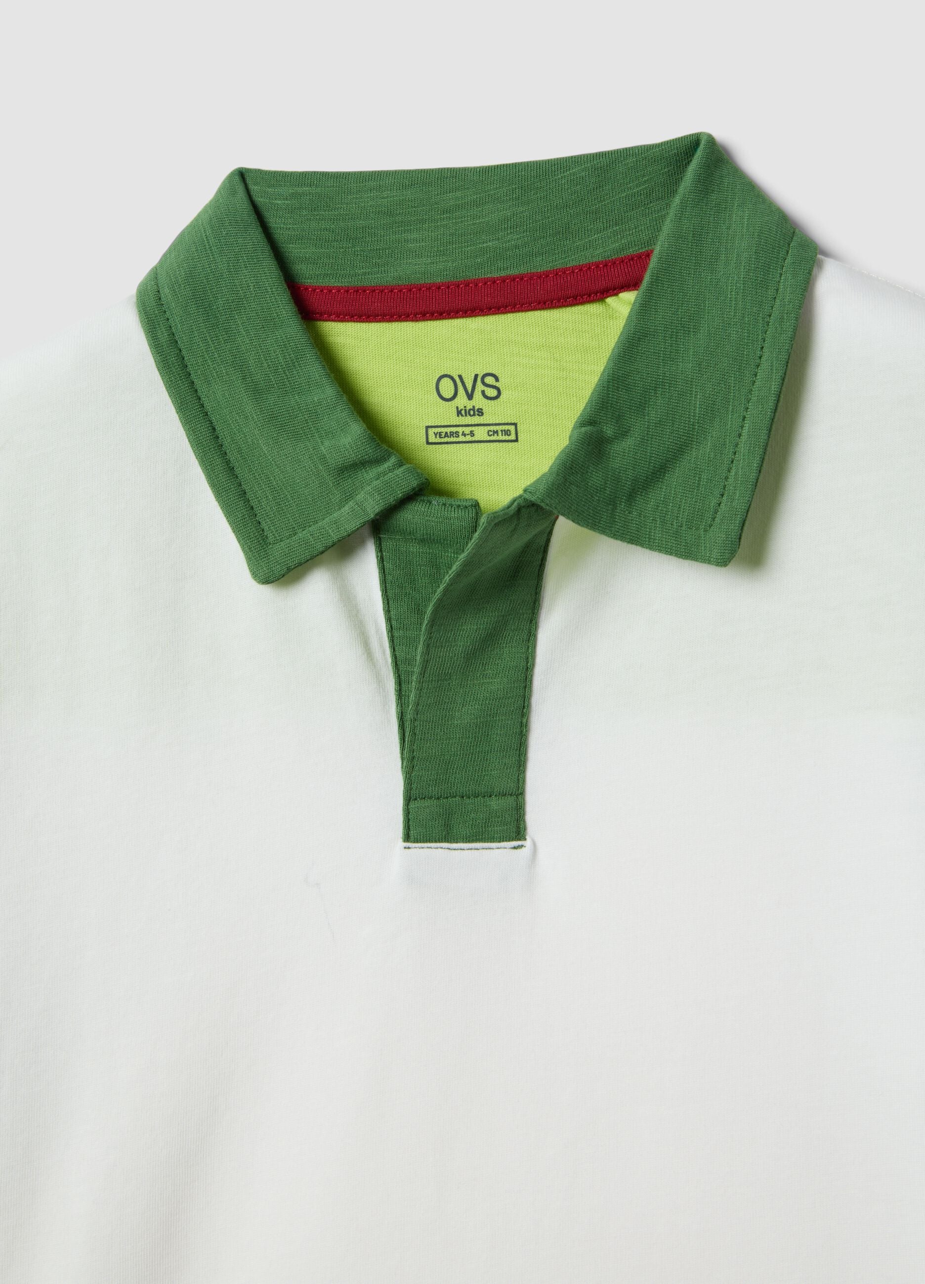 Boys&rsquo; multicolour pure cotton polo shirt, oversized fit