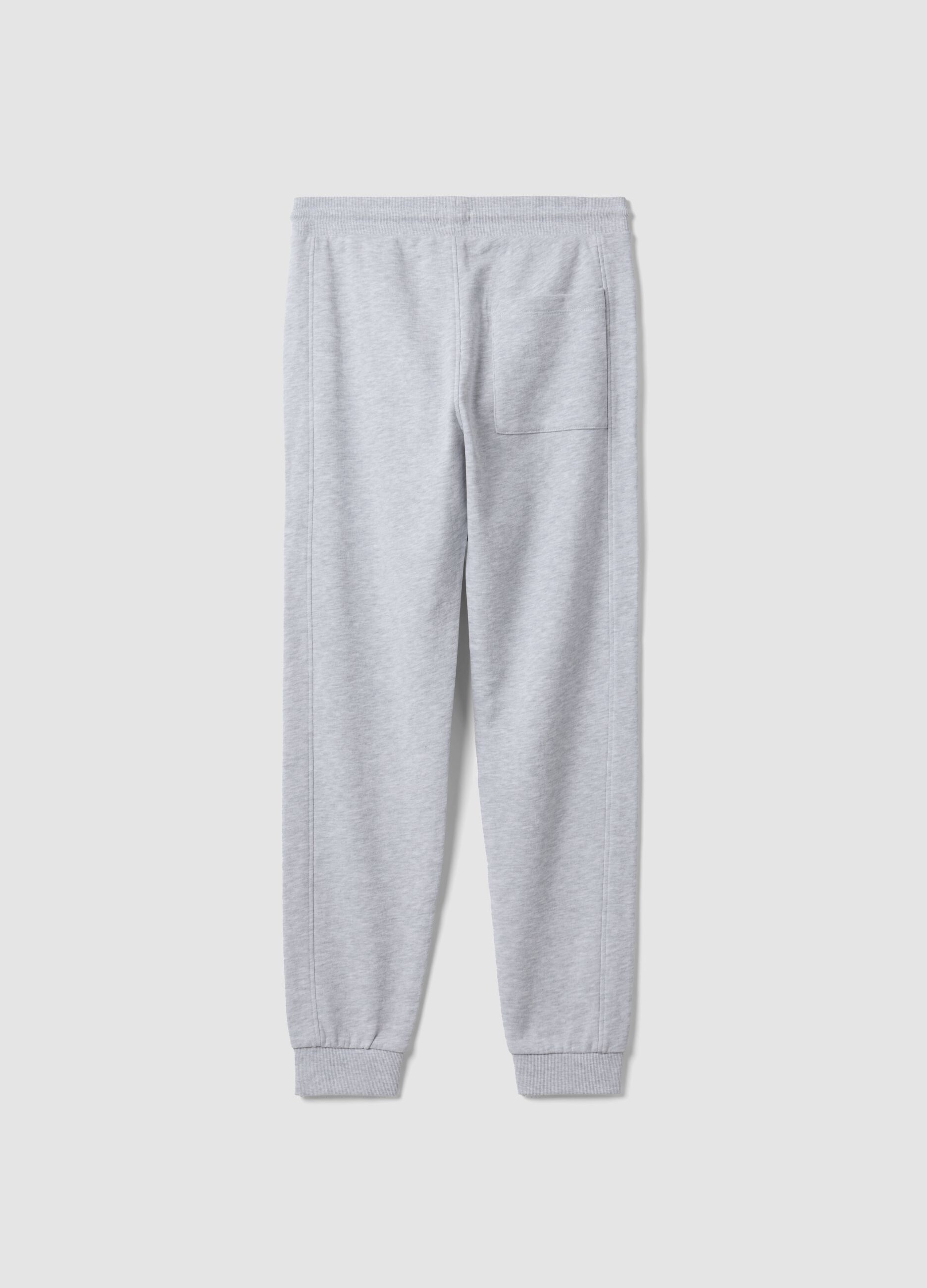 Grey organic cotton jogger trousers