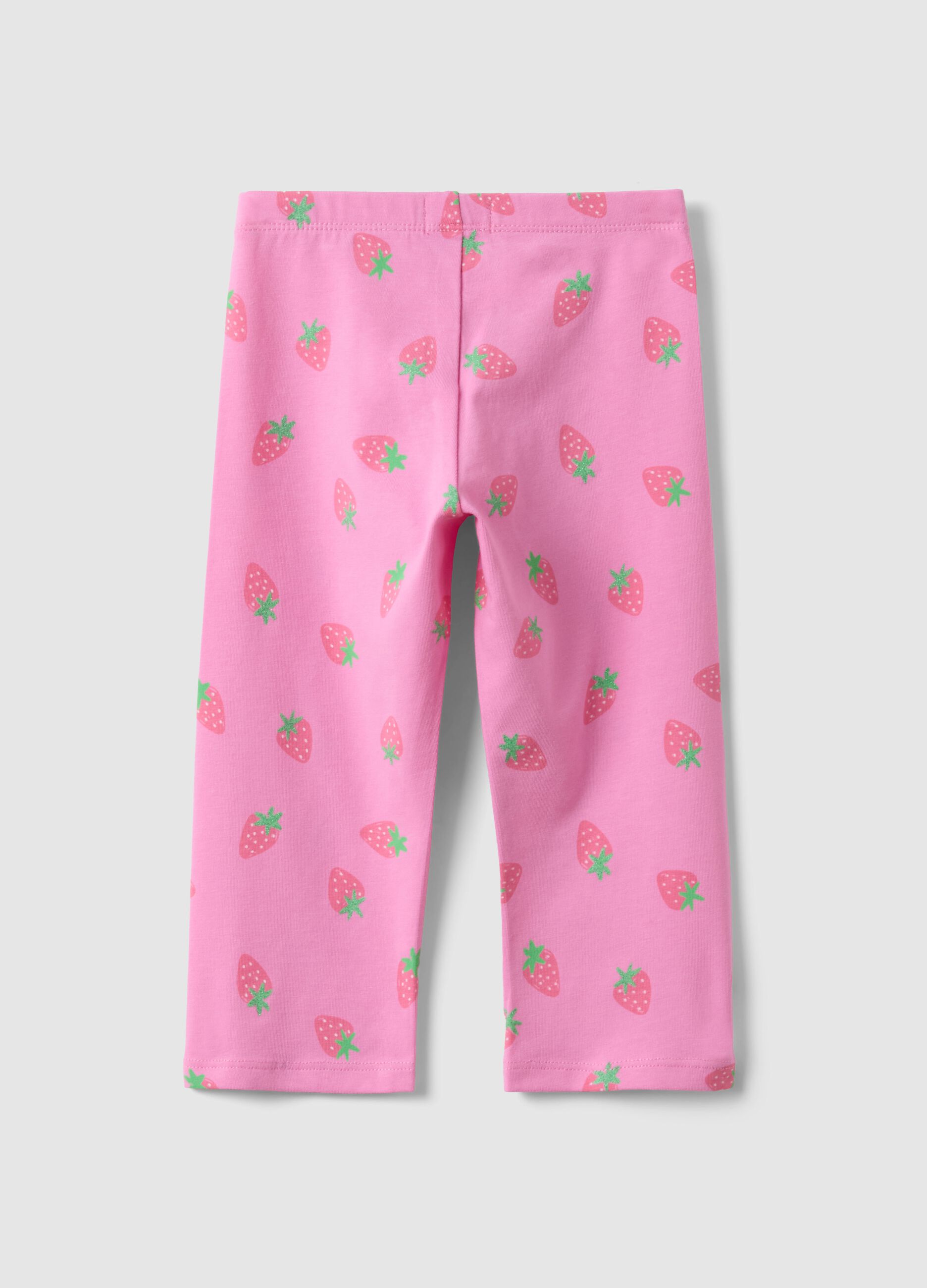 Girls' Stretch Organic Cotton Pink Skinny Leggings