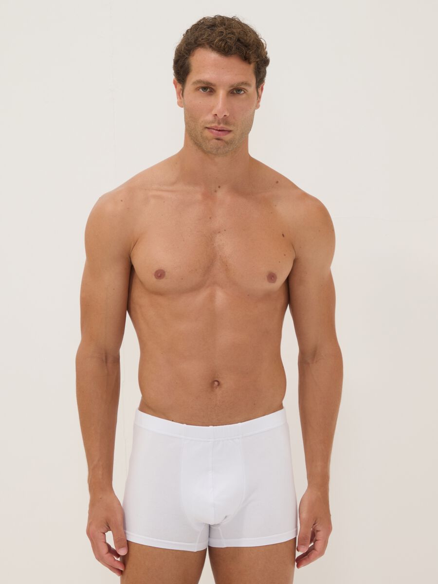 White organic cotton boxer shorts_0