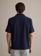 Men&rsquo;s blue organic cotton shirt with bowling collar_3