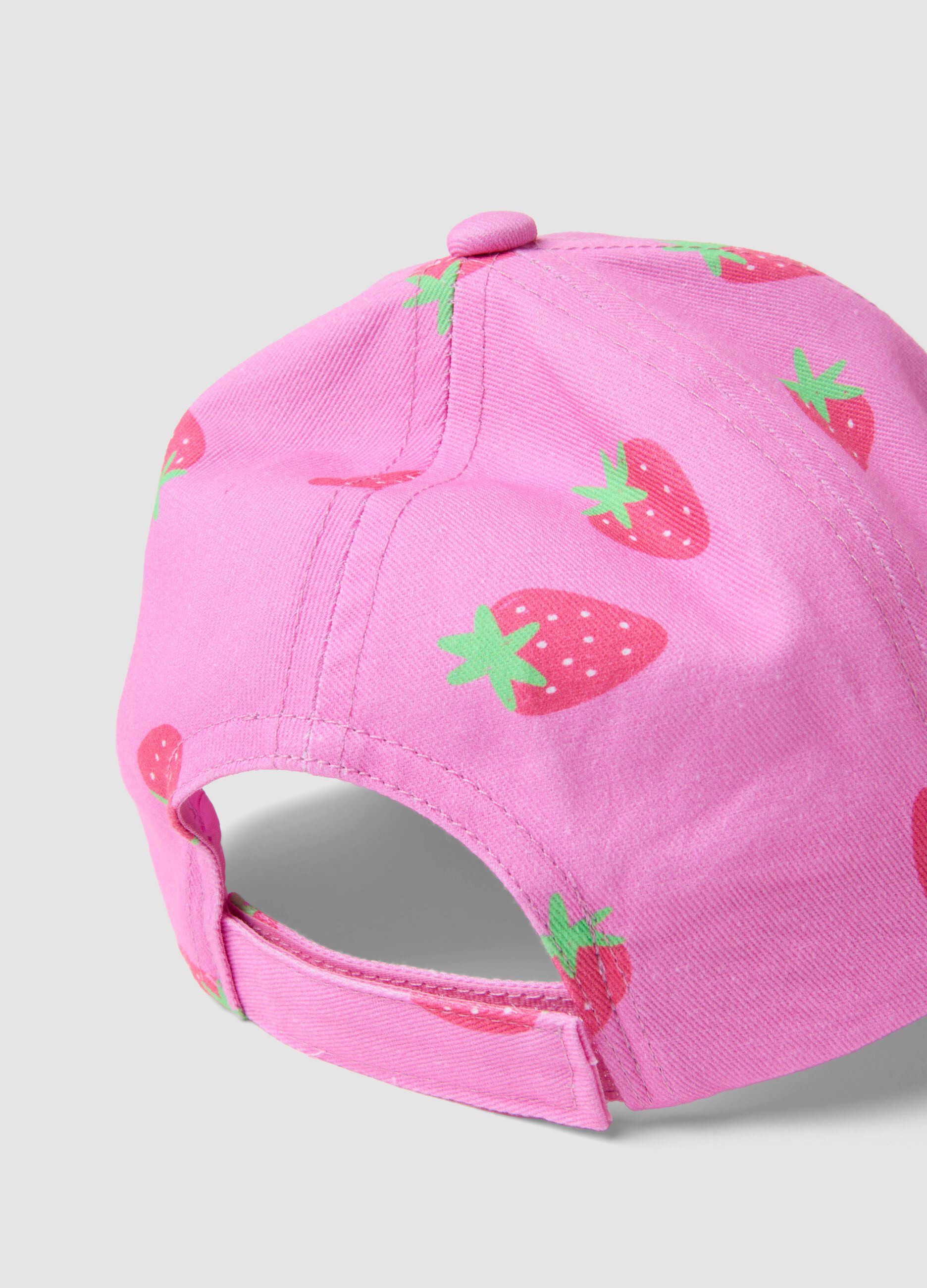 Cappello baseball rosa in puro cotone