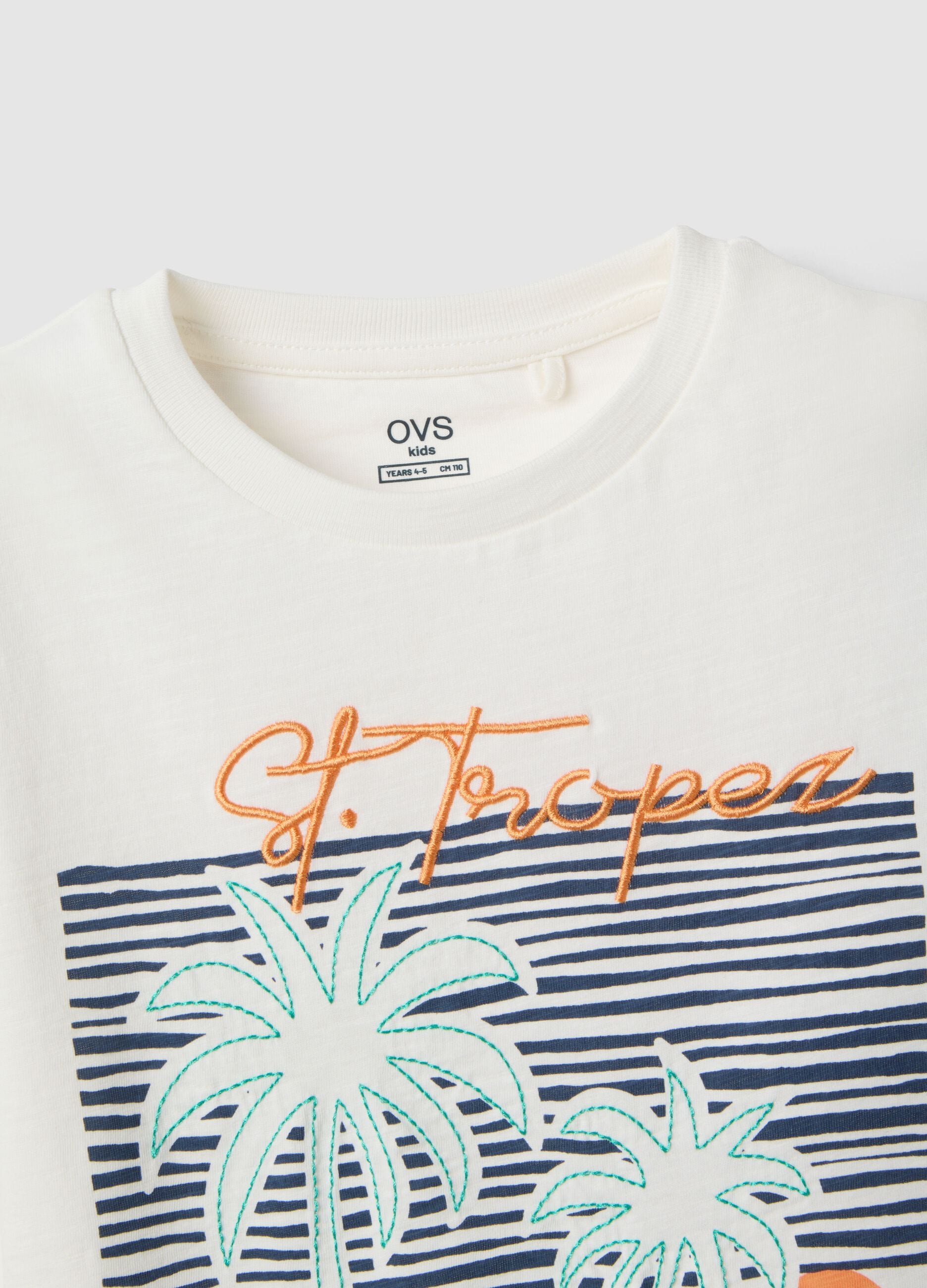 White pure cotton regular fit kids t-shirt with print