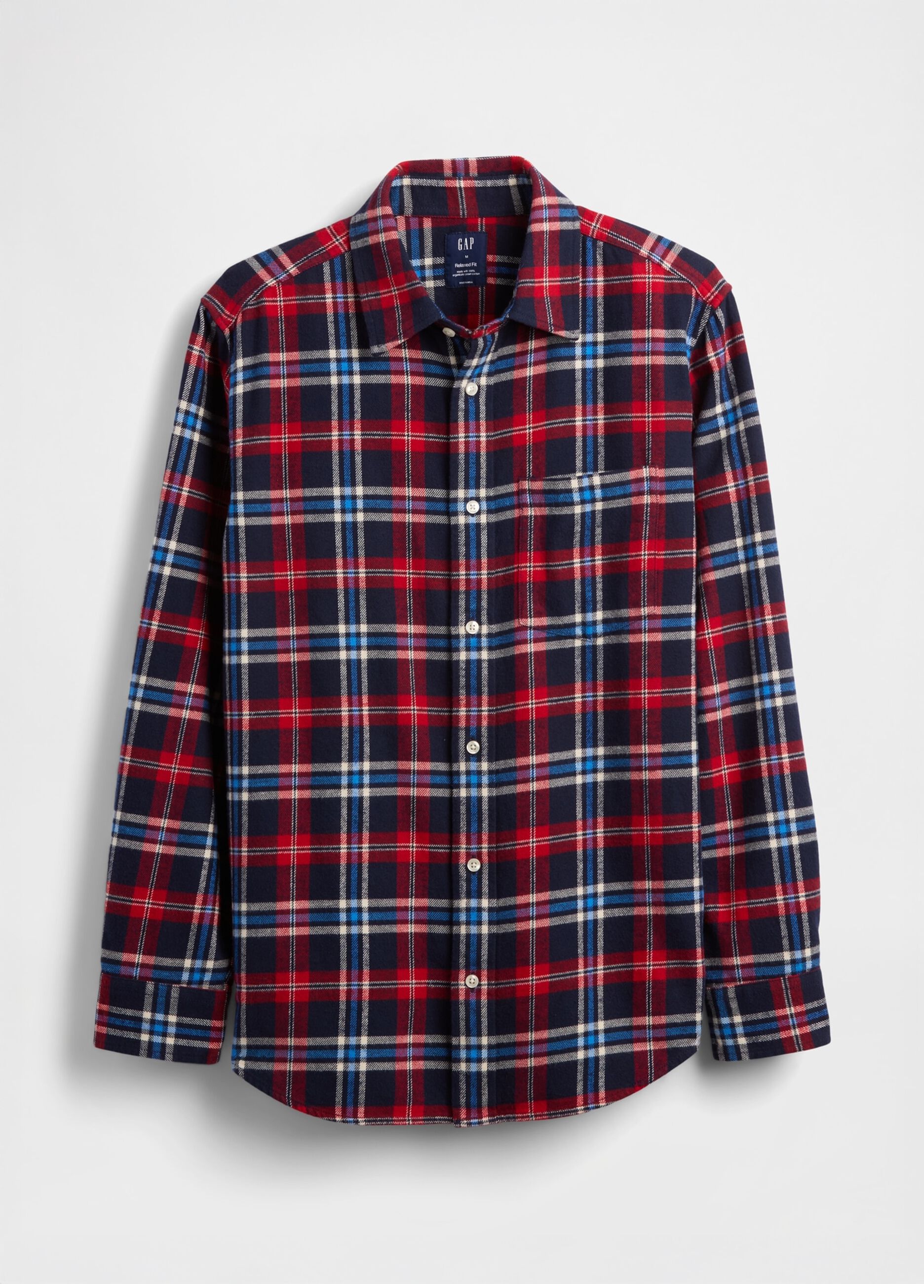 Red Plaid Cotton Shirt