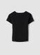 Girls&rsquo; black fitted stretch-cotton T-shirt_4