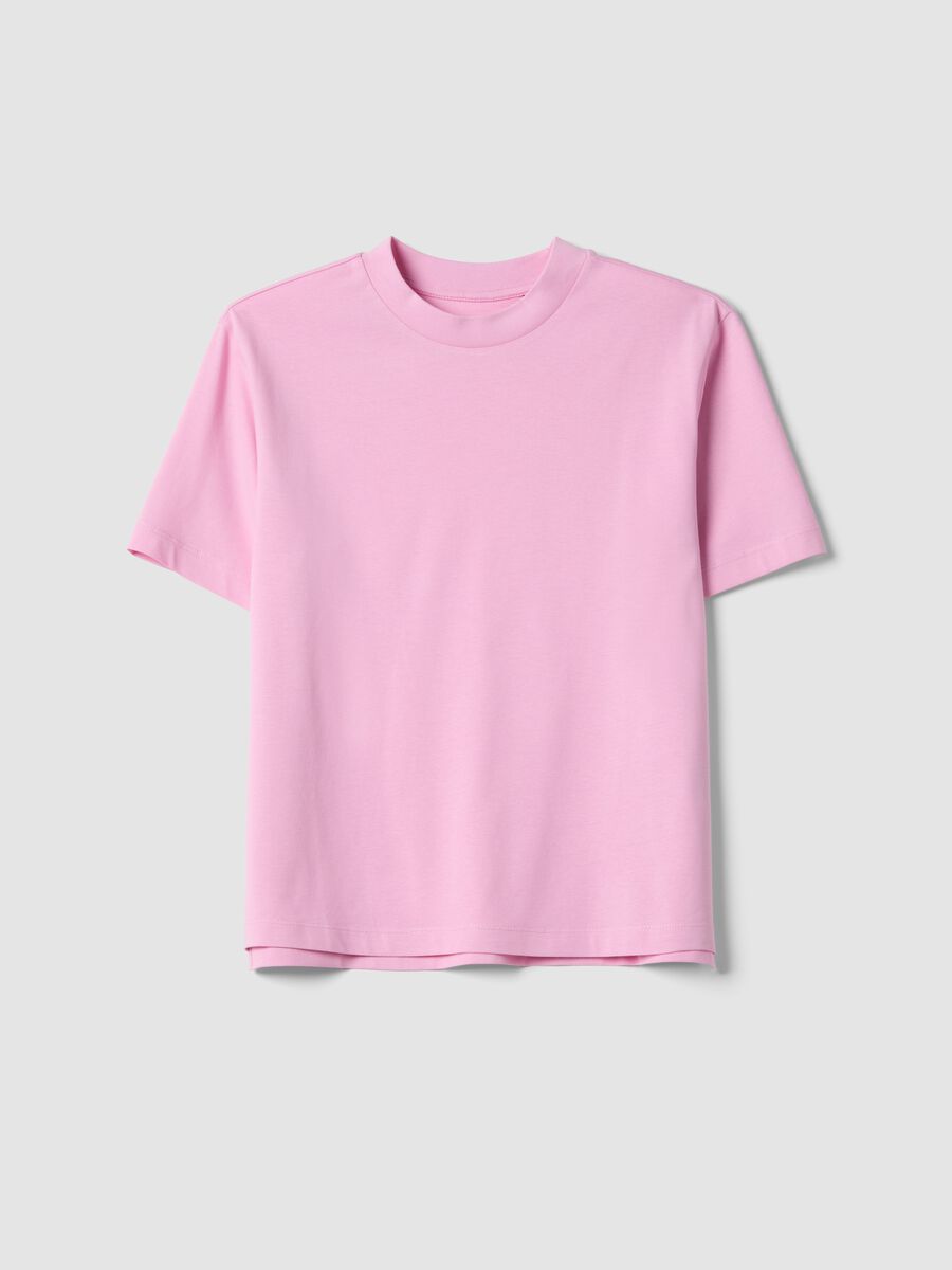 Pink pure cotton regular-fit T-shirt_4