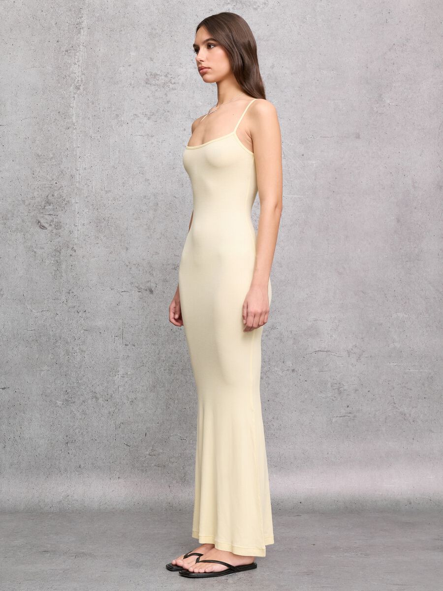 Pastel Yellow Long Dress_1