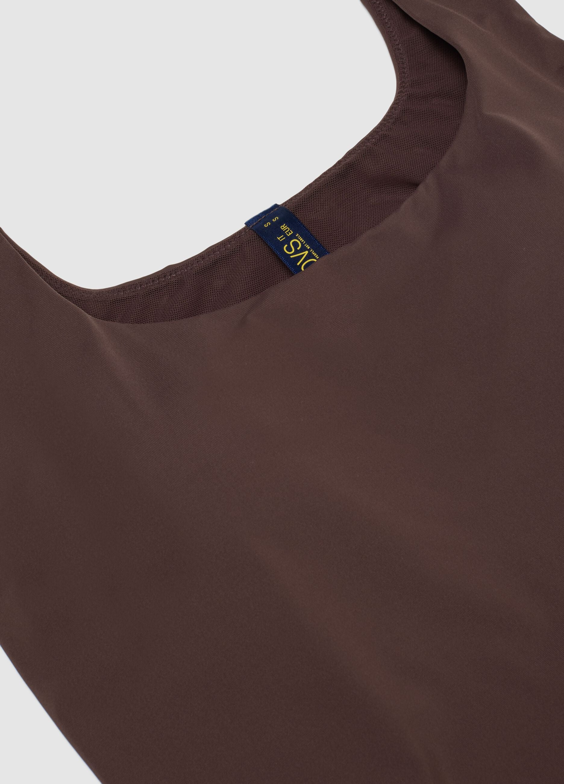 Brown regular fit vest with wide straps